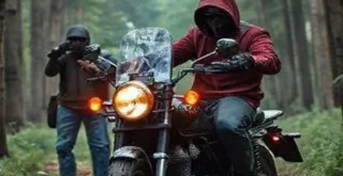 quadrilha rende motociclista com mata-leão