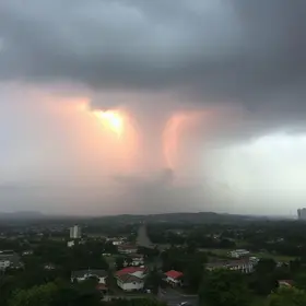 alerta de tempestade em Aguaí