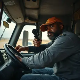 caminhoneiro feito refém