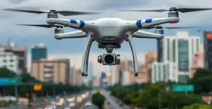 fiscalização policial com drone