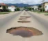 rua esburacada