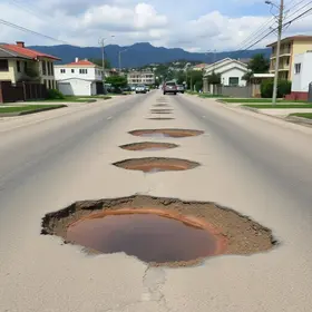 rua esburacada