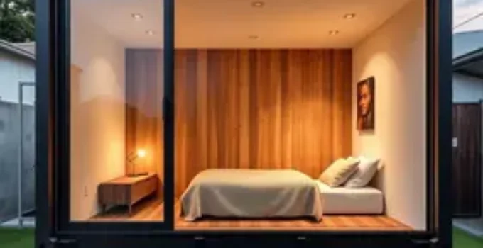 casa de 2 quartos em contêiner