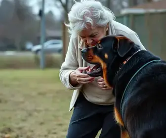 idosa atacada por rottweilers