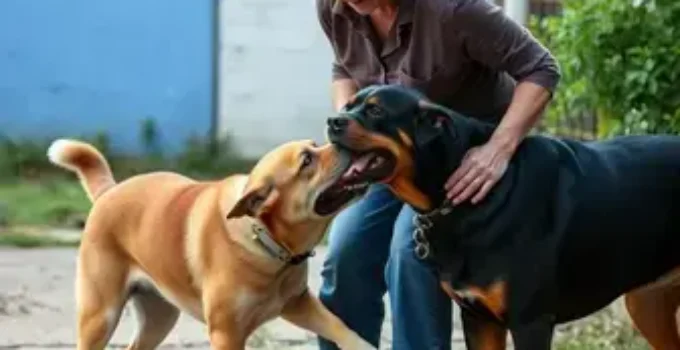 ataque de cães rottweiler
