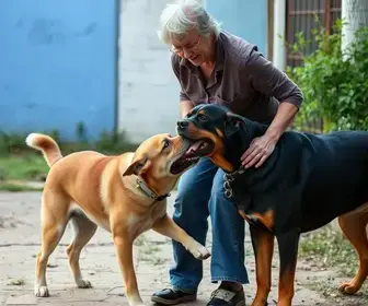 ataque de cães rottweiler