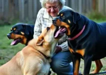 rottweilers soltos atacam idosa